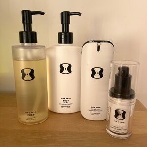 Oneskin - Moisturizer, Eye Cream, Cleanser and Body Lotion.